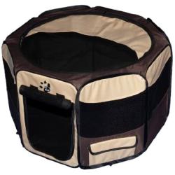 Pet Gear Travel Lite Portable Play Pen/Soft Crate with Removable Shade Top for Dogs/Cats/Rabbits, Easy-Fold + Built-in Stay Fold Band, Durable 600D Fabric, Indoor/Outdoor, 3 Sizes