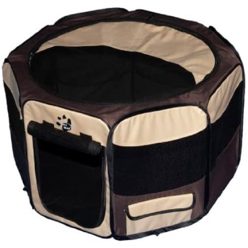 Pet Gear Travel Lite Portable Play Pen/Soft Crate with Removable Shade Top for Dogs/Cats/Rabbits, Easy-Fold + Built-in Stay Fold Band, Durable 600D Fabric, Indoor/Outdoor, 3 Sizes