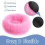 BAROMGA Cat Dog Bed Plush Fluffy Donut Cuddler Pillow Washable Round Cushion Deep Sleep Dog Beds