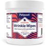 Petpost | Bulldog Wrinkle Wipes for Dogs - Cleans and Soothes Pug Wrinkles and Folds - 100 Ultra Soft Cotton Pads in Coconut Oil Solution