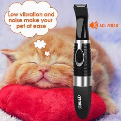 Ceenwes Dog Clippers Precision Blade for efficient Trimming Waterproof Cordless Pet Trimmer Low Noise Dog Grooming Clippers for Trimming The Hair Around Paws, Eyes, Ears, Face, Rump