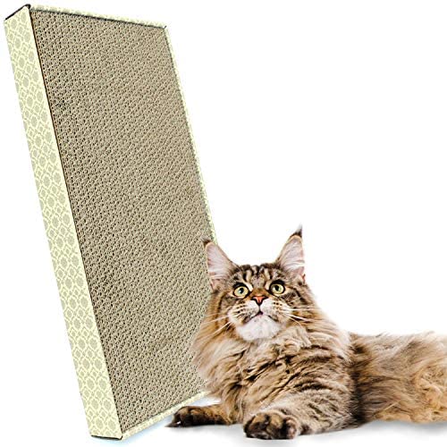 ASPCA Cat Scratcher Catnip Included, Wide Flat Corrugate Cardboard, Reversible Horizontal Pad