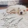 Dog Grooming Scissors, Heavy Duty Stainless Steel Dog Grooming kit With Thinning Shears & Comb & Down-curved shears -Safety Rounded Tip Sharp Durable Shears Best for Trimming Dog Grooming Scissors, Heavy Duty Stainless Steel Dog Grooming kit With Thinning Shears & Comb & Down-curved shears -Safety Rounded Tip Sharp Durable Shears Best for Trimming