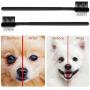 LUTER 4 Pcs Tear Stain Remover Comb Dog Flea Comb Double-Sided Dog Eye Comb Brush Pets Grooming Comb for Dogs Cats Removing Crust and Mucus