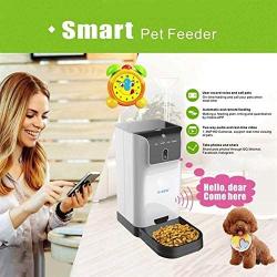 Yangmani Newest 6l Smart Automatic Cat/Dog Real-time Video&Remote Feeding Function Feeder-WiFi Smart Pet Feeder Comes with an App Feeding Stations