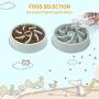 Dog Bowl Feeder Slow Eating Pet Bowl, Fun Feeder, Dog Food Water Bowl with Funny Pattern, Interactive Feeding Bowls Healthy Eating (Green)