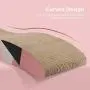 ComSaf Wave Curved Cat Scratching Pad, Foldable Cat Scratcher Cardboard, Corrugated Scratch Pad, Long Scratching Lounge Bed for Cat Kitten Kitty, Protecting Furniture, Reversible ComSaf Wave Curved Cat Scratching Pad, Foldable Cat Scratcher Cardboard, Corrugated Scratch Pad, Long Scratching Lounge Bed for Cat Kitten Kitty, Protecting Furniture, Reversible