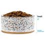 Pet Junkie Terrazzo Elevated Dog Bowl for Food and Water with Stainless Steel Washable Inner Bowl, White