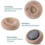 Bedsure Calming Bed for Dogs - Washable Round Dog Bed - 23/30 inches Anti-Slip Faux Fur Donut Cuddler Cat Bed for Small Medium Dogs - Fits up to 25/45 lbs, Camel