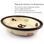 Cute Pet Bowl Oval Ceramic Cat Bowl Cat Feeding Bowls for Persian Cat and Exotic Shorthair Cat