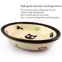 Cute Pet Bowl Oval Ceramic Cat Bowl Cat Feeding Bowls for Persian Cat and Exotic Shorthair Cat