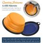 Lewondr Collapsible Pet Bowl, [2 Packs] Silicone Food & Water Travel Bowl Portable Dog Cat Bowls with Lids Expandable Pet Feeding Watering Cup Dish for Walking, Kennels & Camping