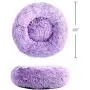 Mictovin Round Donut Dog Bed Cat Beds, Gradient Color Plush Calming Pet Bedding, Marshmallow Faux Fur Cat Bed Pillow Cuddler for Small Dogs (20'' x 20'', Purple) Mictovin Round Donut Dog Bed Cat Beds, Gradient Color Plush Calming Pet Bedding, Marshmallow Faux Fur Cat Bed Pillow Cuddler for Small Dogs (20'' x 20'', Purple)