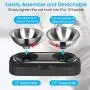 OOFAH Raised Cat Bowls Stainless Steel Material, Tilted Elevated Cat Bowl Food and Water Bowls,Pet Feeding Bowls for Cats and Small Dogs OOFAH Raised Cat Bowls Stainless Steel Material, Tilted Elevated Cat Bowl Food and Water Bowls,Pet Feeding Bowls for Cats and Small Dogs