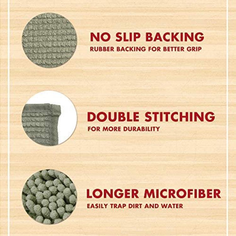 My Doggy Place Dog Mat for Muddy Paws, Washable Dog Door Mat, Sage Green,  Runner, XL 