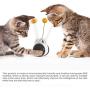 Owlhouse Electric Cat Toys Ball, 360 Degree Automatic Rotating Ball with USB Charging Head and Ball Decoration, A Balanced Swing Toy Ball, an Auto-Rotating Rolling Ball for Cat Toys