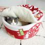 Foldable Cat Bed Pet House Contain Cushion, Instant Noodle Bowl Cat Nest with Lid, Non-Slip Soft Warm, Washable and Scratch-Resistant - for Cats and Small Dogs