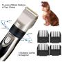 Dog Clippers Low Noise Rechargeable Pet Clippers Electric with Comb Guides Scissors Nail Kits for Dogs Cats & Other