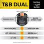 Dogtra T&B Dual Dial Dog Remote Training and Beeper Collar - 1.5-Mile-Long Range, Sports Upland Hunting, Fully Waterproof, Rechargeable, Static, Locate - Includes PetsTEK Trainer Clicker