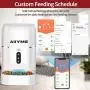 AIIYME Automatic Dog Cat Feeder, 2.4G WiFi Enabled 6L Smart Food Dispenser for Cats and Small Dogs with App Control, Timer Programmable, Portion Control and Voice Recorder Up to 8 Meals per Day
