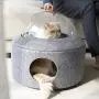 lianth Cat House Space Capsule Skylight Design Removable and Breathable Cat Nest
