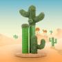 PAWZ Road Cat Scratching Post Cactus Cat Scratcher Featuring with 3 Scratching Poles and Interactive Dangling Ball