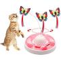 Interactive Cat Toys for Indoor Cats Automatic Electronic Rotating Butterfly Cat Toy with Roller Tracks Ball, Exercise Hunting Toy Games Funny Gifts for Kitten Pet Cat Supplies