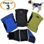 FunnyDogClothes Pack of 3 Male Dog Diapers Waterproof Leak Proof Belly Band Wrap Washable for Small, Medium and Large Pets (S: Waist 10'' - 12'')