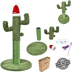 TOPKITCH Cactus Cat Scratching Post and Climbing Frame(Handmade)