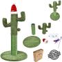 TOPKITCH Cactus Cat Scratching Post and Climbing Frame(Handmade)