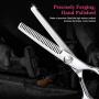 Dog Grooming Scissors Kit, Gifts for Dogs, 9 in 1 Professional Pet Grooming Scissors Tool Set for Dogs Cats, Cutting Curved Scissors Thinning Shears Grooming Comb