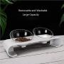 gutongyuan Elevated Dog Cat Feeders Non-Slip Detachable Water Food Double Bowls Transparent Tilted Kitten Puppy Pet Tableware