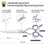 Grooming Pet Shear, 6.5 Inch Curved Scissors, Curved Shears for Cat Shears and Small Dog Shears Or Any Breed Trimming Cuts, Design for Professional Pet Groomer