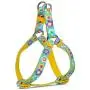 PETLOFT Dog Harness, Soft Texture Adjustable Dog Harness in Floral Print with Dual Stainless Steel Rings for Easy Leash Clip (M, Floral Blue) PETLOFT Dog Harness, Soft Texture Adjustable Dog Harness in Floral Print with Dual Stainless Steel Rings for Easy Leash Clip (M, Floral Blue)