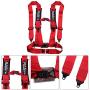 RASTP 4 Point Safety Harness with 3 Inch Padding(Red)