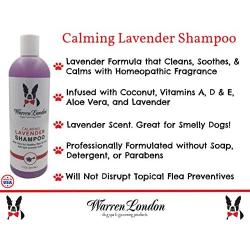 Warren London Calming Lavender Pet Shampoo w/Aloe Vera, Vitamins, Coconut - 17oz & 1 Gallon Sizes - Made in USA