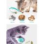 ALAIX Cat Catnip Interactive Chewing Toy, Dental Care Toothbrush for Kitten Kitty Teeth Cleaning, Leaky Food Device, Fish Shape Pet Toy - Oral Care Natural Silicone