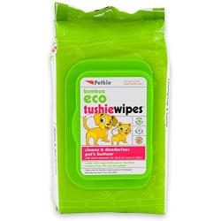 Petkin Bamboo Eco Tushiewipes, 80 Count