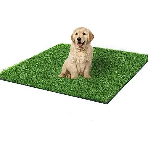Puppy Grass Pad, Artificial Grass Mat for Dog Potty Training with 39.37”X 23.63” Size Dogs Fake Turf Pee Pads Less Stink Indoor Outdoor Replacement Use