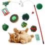 Cute Paws Christmas Cat Toy Stocking Gifts Set,Cat Kitten Interactive Toy, Cat Catnip Toys for Indoor with Ball, Mouse, Bell, Catnip Toys, Crinkle Balls