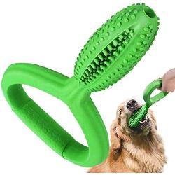 CHZHENG Dog Toothbrush Chew Toys, Teeth Cleaning Care Massager Multifunctional Rubber Interactive Toothbrush Stick for Medium Large Dogs,Green