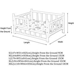 Pet Bed Dog Bed Elevated with Guardrail, Moisture-Proof Comfy Pet Kennel Easy to Assemble, for Cats Dog Indoor Use (Pet Waterloo (Color : Style1, Size : XL(L94×W56×H41cm))