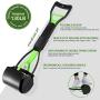 Pet Pooper Scooper, Foldable Pooper Scooper for Dogs with 24 Inch Long Handle, Premium Materials Poop Waste Pick Up Rake with Double Spring, 100% Seal Jaw Claw Bin Great To Grass, Dirt, Gravel Pick Up