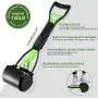 Pet Pooper Scooper, Foldable Pooper Scooper for Dogs with 24 Inch Long Handle, Premium Materials Poop Waste Pick Up Rake with Double Spring, 100% Seal Jaw Claw Bin Great To Grass, Dirt, Gravel Pick Up