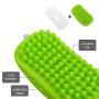 Auxsoul Dog Bath Brush, Soft Rubber Pet Massage Grooming Brushes with Fur Catching Screen, Anti-Skid Dog Cat Pet Mouse Grooming Shower Bath Brush Massage Comb, Green