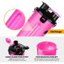 HETH Dog Travel Water Bottle, 2 in 1 Portable Dog Water Dispenser and Food Container with 2 Collapsible Bowls for Your Pets Walking and Traveling