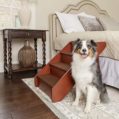 PetSafe CozyUp Folding Wood Pet Stairs for Dogs and Cats - for Small, Medium, Large and X-Large Pets