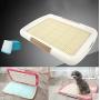 DAN Dog Toilet- Pet Dog Cat Indoor Mesh Potty Toilet Regular Clean Protect Floor Litter Tray Pan Training Pad Holder