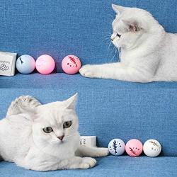 CatYou Cat Ball Toys Flash Light Ball Catnip Ball Bell Ball Interactive Kitten Toys