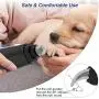 Dog Nail Grinder,Electric Dog Nail Trimmer, USB Rechargeable 2-Speed Pet Nail Trimmer Low Noise/Replaceable Grinding Head for Small Medium Large Dogs & Cats